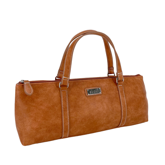 Sachi Insulated Wine Purse - Brown Faux Leather