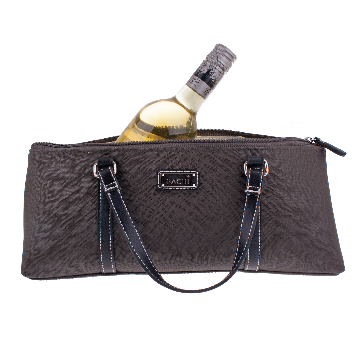 Sachi Insulated Wine Purse - Charcoal