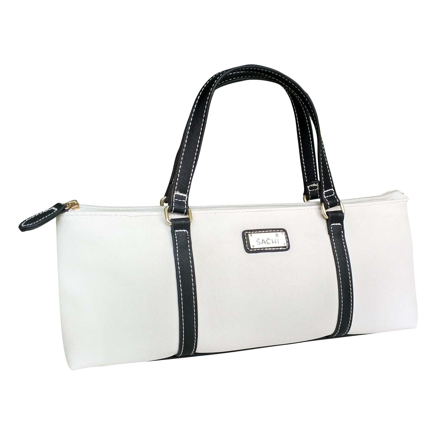 Sachi insulated Wine purse­ - black and white