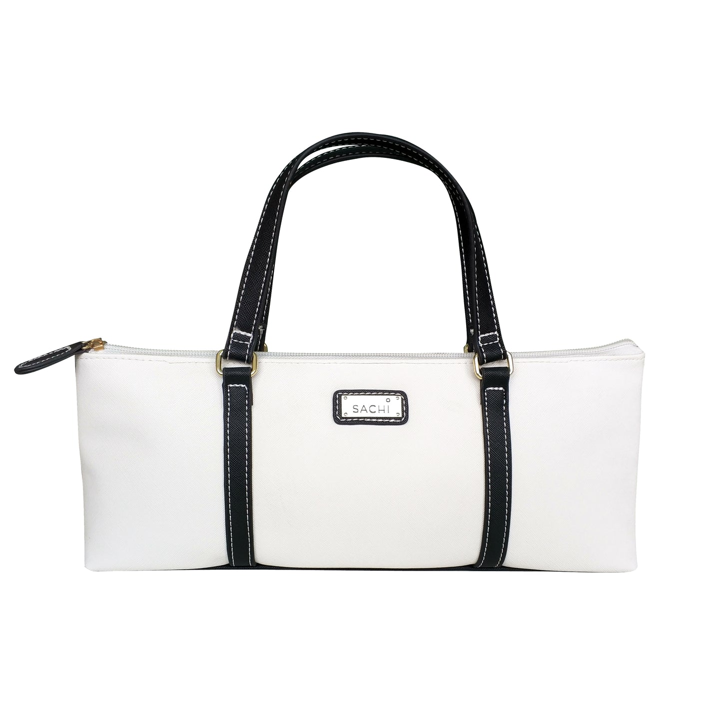 Sachi insulated Wine purse­ - black and white