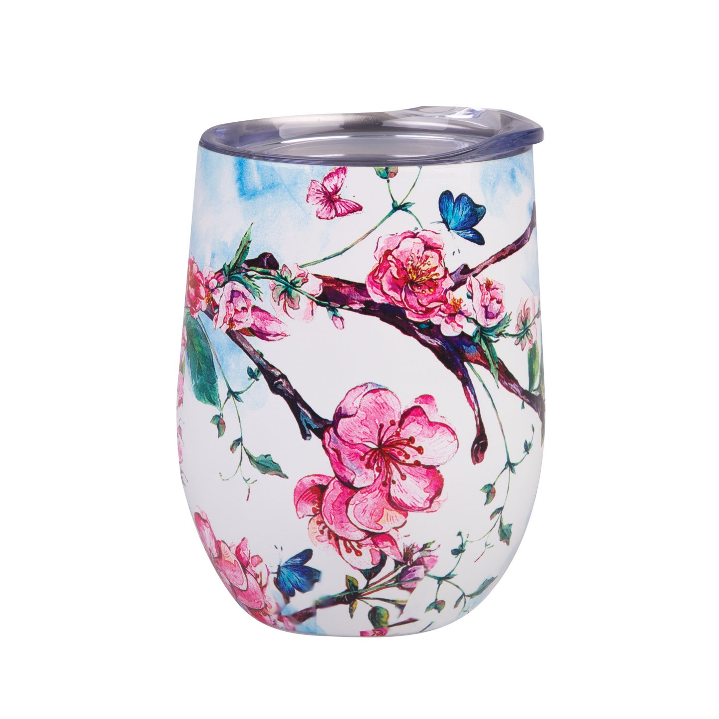 Oasis stainless Steel double wall Insulated wine Tumbler 330ml Spring Blossom